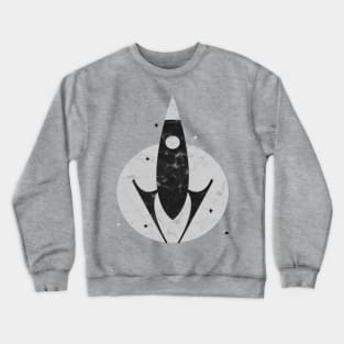 Distressed Retro Rocket Ship Crewneck Sweatshirt